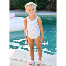 Load image into Gallery viewer, Blue Floral Swimsuit