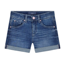 Load image into Gallery viewer, Girls Dark Blue Denim Shorts
