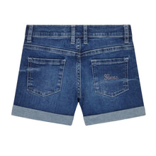 Load image into Gallery viewer, Girls Dark Blue Denim Shorts