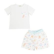 Load image into Gallery viewer, White Seashells Swim Shorts Set