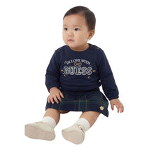 Load image into Gallery viewer, Navy &amp; Green Plaid Skirt Set
