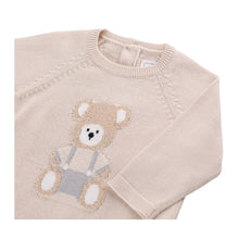 Load image into Gallery viewer, Beige Knitted Teddy 2 Piece &amp; Hat