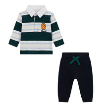 Load image into Gallery viewer, Navy &amp; Green Rugby Shirt Set