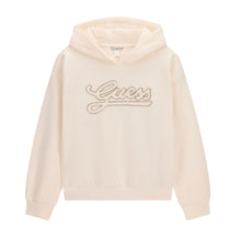 Load image into Gallery viewer, Ivory Diamanté Chain Logo Hoodie