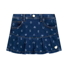 Load image into Gallery viewer, Denim Logo Skirt