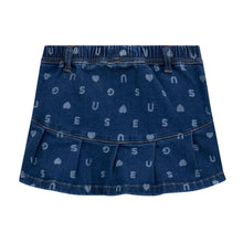 Load image into Gallery viewer, Denim Logo Skirt