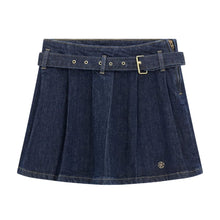 Load image into Gallery viewer, Pleated Denim Skirt