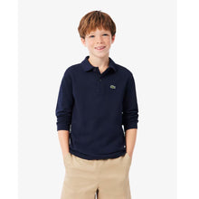 Load image into Gallery viewer, Navy LS Polo Shirt