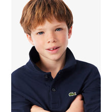Load image into Gallery viewer, Navy LS Polo Shirt