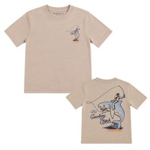 Load image into Gallery viewer, Beige Cowboy &amp; Shark T-Shirt