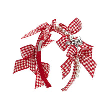 Load image into Gallery viewer, PRE ORDER - Red Check Teddy Headband