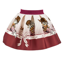 Load image into Gallery viewer, PRE ORDER - Burgundy Daisy Duck Skirt Set