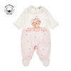 Pink & Ivory Puppy & Bow Babygrow
