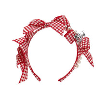 Load image into Gallery viewer, PRE ORDER - Red Check Teddy Headband