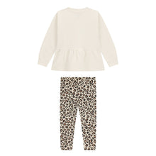 Load image into Gallery viewer, Ivory &amp; Leopard Print Legging Set