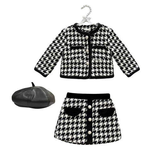 Black & White 3 Piece Skirt Set