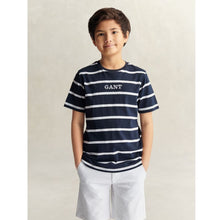 Load image into Gallery viewer, Navy &amp; White Stripe T-Shirt
