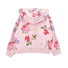 Load image into Gallery viewer, PRE ORDER - Pink Floral Zip Up Hoodie
