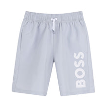 Load image into Gallery viewer, Light Blue Logo Swim Shorts