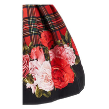 Load image into Gallery viewer, Red &amp; Black Tartan &amp; Roses Skirt Set