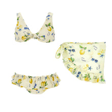 Load image into Gallery viewer, Pale Yellow Bikini &amp; Wrap Set