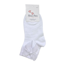 Load image into Gallery viewer, White Organza Bow Ankle Socks