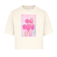 Load image into Gallery viewer, Girls Ivory Palm Print Boxy T-Shirt