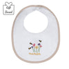 White Embroidered Flower Bib