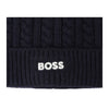 PRE ORDER - Babies Navy Cable Knit Pom Pom Hat
