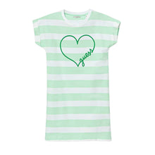 Load image into Gallery viewer, Green &amp; White Striped Sweat Dress