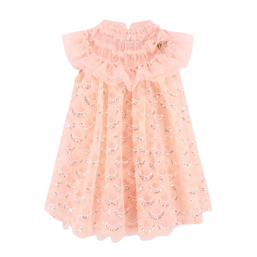 Peach Sequin 'Dominique' Dress