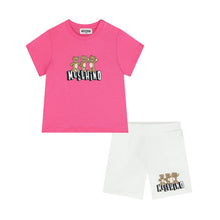 Load image into Gallery viewer, Baby Girls Pink &amp; White Shorts Set