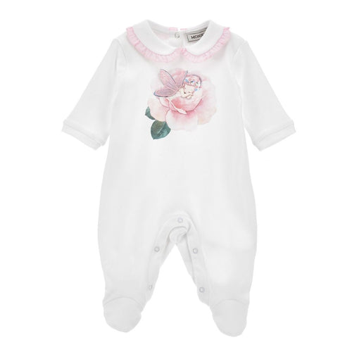 PRE ORDER - White Fairy & Rose Babygrow
