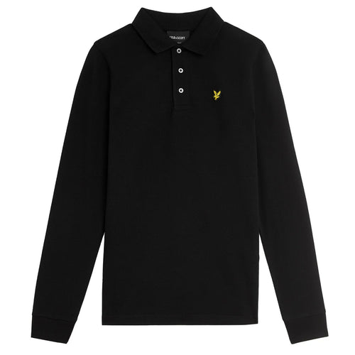 Black Long Sleeve Polo Shirt