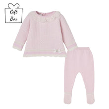 Load image into Gallery viewer, Pink Knitted Lace 2 Piece Set