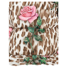 Load image into Gallery viewer, Pink Roses &amp; Leopard Print Puffer Coat