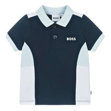 Load image into Gallery viewer, Navy Colour Block Polo Shirt