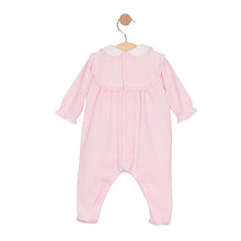 Load image into Gallery viewer, Pink Velour Babygrow