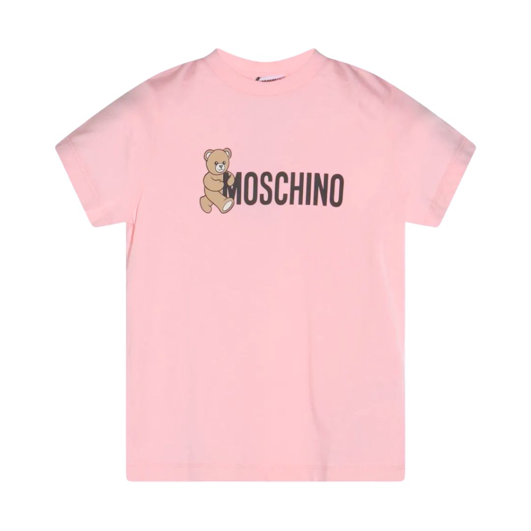 Pink Toy Teddy & Logo T-Shirt