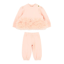 Load image into Gallery viewer, Babies Pink Tulle Trim &quot;Deonne&quot; Tracksuit