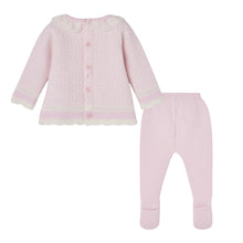 Load image into Gallery viewer, Pink Knitted Lace 2 Piece Set