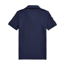 Load image into Gallery viewer, Navy &amp; White Large Pony Polo Shirt