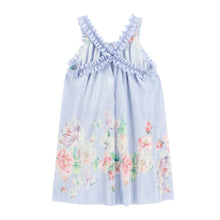 Load image into Gallery viewer, Blue Floral Pleated Dress