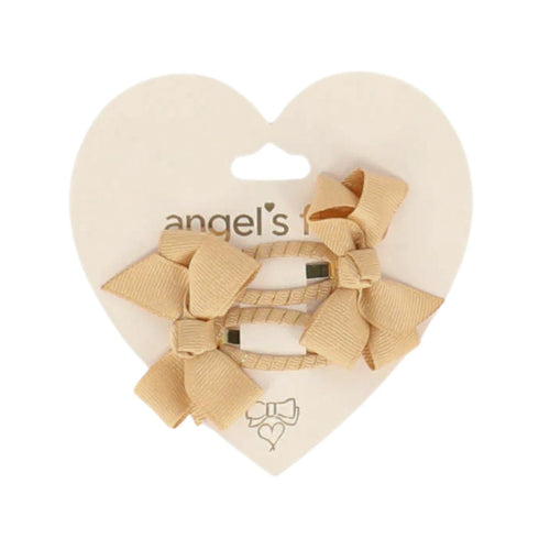 Gold Two Pack Bow Clips