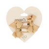 Gold Two Pack Bow Clips