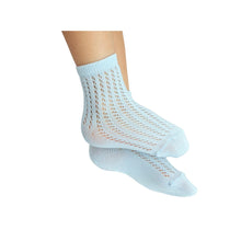 Load image into Gallery viewer, Pale Blue Openwork Ankle Socks