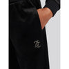 Black Slim Leg Glitter & Diamante Logo Tracksuit