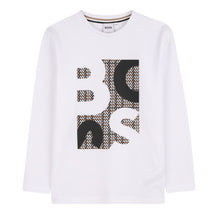 Load image into Gallery viewer, White Patterned Long Sleeve T-Shirt