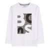 White Patterned Long Sleeve T-Shirt
