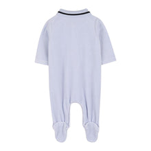 Load image into Gallery viewer, PRE ORDER - Pale Blue Velour Babygrow